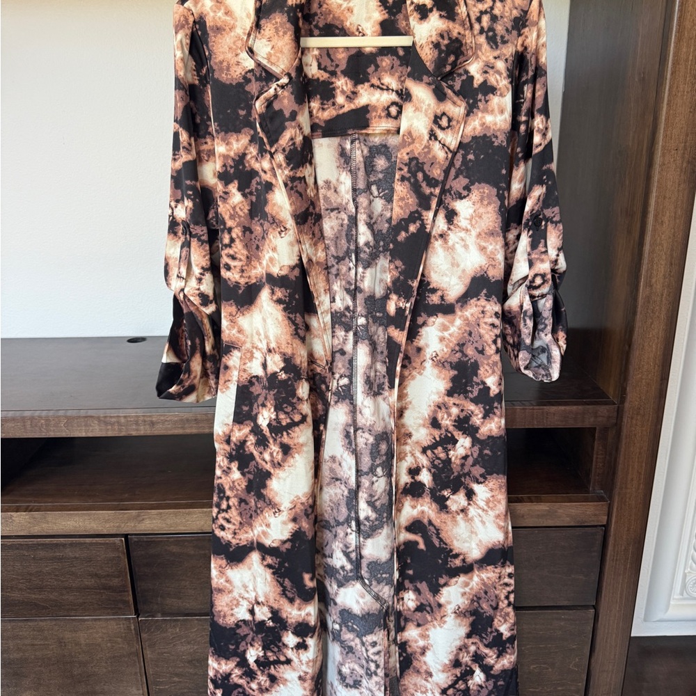 AFRM Black and Tan Patterned Coat - Size S/P
